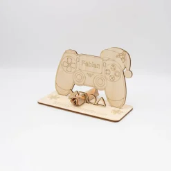 Geldgeschenk Weihnachtscontroller - aus Holz personalisiert