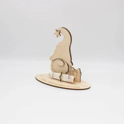Geldgeschenk Weihnachtswichtel - aus Holz personalisiert