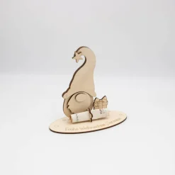 Geldgeschenk Weihnachtswichtel - aus Holz personalisiert