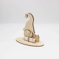 Geldgeschenk Weihnachtswichtel - aus Holz personalisiert