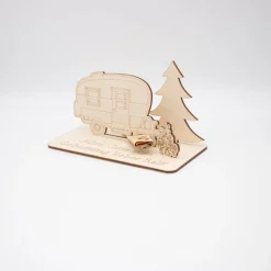 Geldgeschenk Wohnwagen - aus Holz personalisiert