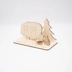 Geldgeschenk Wohnwagen - aus Holz personalisiert
