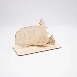 Geldgeschenk Wohnwagen - aus Holz personalisiert