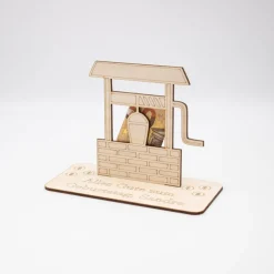 Geldgeschenk Wunschbrunnen - aus Holz personalisiert