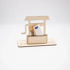 Geldgeschenk Wunschbrunnen - aus Holz personalisiert