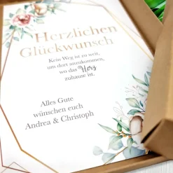Geldgeschenk Wunscherfüller zur Hochzeit personalisiert