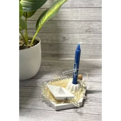 Geldgeschenk „Wunscherfüller“ Geburtstag Kerzenhalter Mini Gugelhupf Kerze Boot Raysin Dekoration Deko Geschenk Handmade