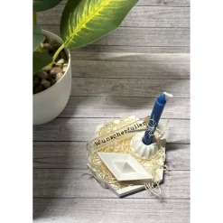 Geldgeschenk „Wunscherfüller“ Geburtstag Kerzenhalter Mini Gugelhupf Kerze Boot Raysin Dekoration Deko Geschenk Handmade