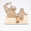 Geldgeschenk Zahnarzt - aus Holz personalisiert