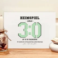 Geldgeschenk zum 30. Geburtstag personalisiert für Fußballer und Sportler
