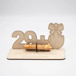 Geldgeschenk zum 30 Geburtstag - aus Holz personalisiert