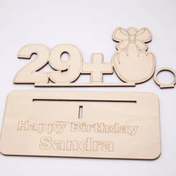 Geldgeschenk zum 30 Geburtstag - aus Holz personalisiert