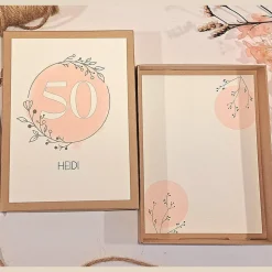 Geldgeschenk zum 50. Geburtstag für Frauen – Personalisiert & stilvoll | Geschenkbox mit Karte