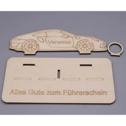 Geldgeschenk zum Führerschein - aus Holz personalisiert