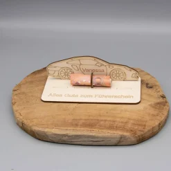 Geldgeschenk zum Führerschein - aus Holz personalisiert