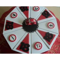 Geldgeschenk zum Geburtstag Füherschein 18 Geburtstag Auto Schachteltorte Papiertorte Geburtstagstorte Torte