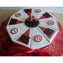 Geldgeschenk zum Geburtstag Füherschein 18 Geburtstag Auto Schachteltorte Papiertorte Geburtstagstorte Torte