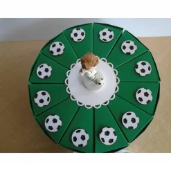 Geldgeschenk zum Geburtstag Fussball Schachteltorte Papiertorte Geburtstagstorte Fussballtorte Geschenk Torte