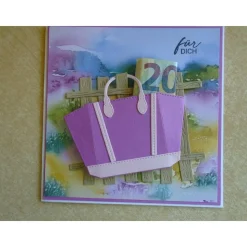 Geldgeschenk zum Geburtstag Glückwunschkarte Geburtstagskarte Frau Grußkarte Karte Strandtasche Sommer Sonne