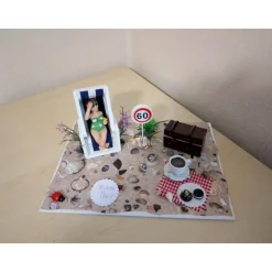 Geldgeschenk zum Geburtstag für Frauen – Relaxen im Strandkorb – Garten, Rente, Freizeit – Individuelle Zahl – Handgemachte Deko