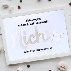 Geldgeschenk zum Geburtstag | A4-Bilderrahmen mit 