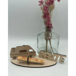 Geldgeschenk zum Geburtstag / Camper / Holz / Geschenkidee Geldgeschenk / Rentner / Geburtstag / Urlaub / Wohnmobil / Bu