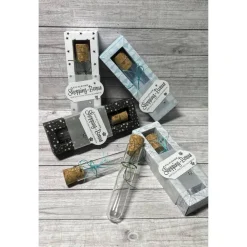 Geldgeschenk zum Geburtstag o. andere Anlässe, Reagenzglas in Geschenkverpackung, Wunscherfüller in Shadowbox Handarbeit