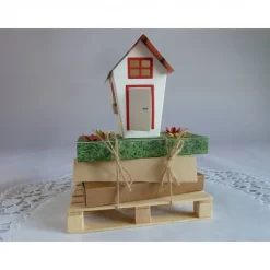 Geldgeschenk zum Hausbau oder Umzug, auf kleiner Palette