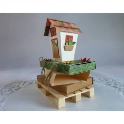 Geldgeschenk zum Hausbau oder Umzug, auf kleiner Palette