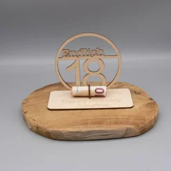 Geldgeschenk zum 18ten Geburtstag - aus Holz personalisiert