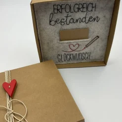 Geldgeschenk, zur bestandenen Prüfung   Schriftfarbe Anthrazit