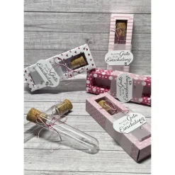 Geldgeschenk zur Einschulung / Schulanfang, Reagenzglas in Geschenkverpackung, Wunscherfüller in Shadowbox, Handarbeit