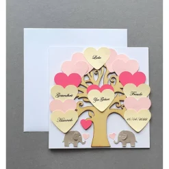 Geldgeschenk zur Geburt, Karte zur Geburt Mädchen,Geburtskarte Mädchen, Geschenk zur Geburt, Klappkarte personalisiert