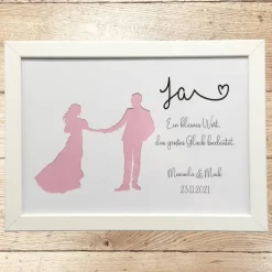 Geldgeschenk zur Hochzeit personalisiert Hochzeitspaar