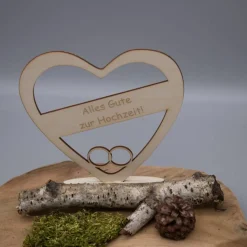 Geldgeschenk zur Hochzeit - aus Holz personalisiert