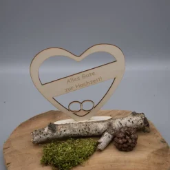Geldgeschenk zur Hochzeit - aus Holz personalisiert