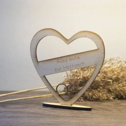 Geldgeschenk zur Hochzeit - aus Holz personalisiert
