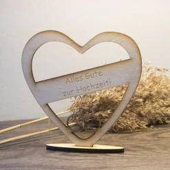 Geldgeschenk zur Hochzeit - aus Holz personalisiert