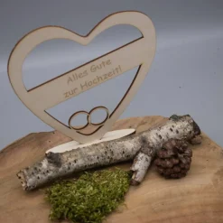Geldgeschenk zur Hochzeit - aus Holz personalisiert