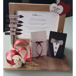 Geldgeschenk zur Hochzeit, Brautpaar-Taschen befüllbar, Stampin up