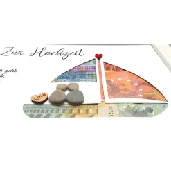 Geldgeschenk zur Hochzeit: Personalisiertes Steinbild Hochzeitsschiff – Hochzeitsgeschenk Reisen & Kreuzfahrt