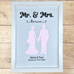 Geldgeschenk zur Hochzeit personalisiert Hochzeitspaar