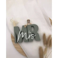 Geldgeschenk zur Hochzeit – Mr & Mrs Schriftzug – 3D Druck personalisiert – Hochzeitsgeschenk modern & kreativ