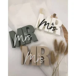 Geldgeschenk zur Hochzeit – Mr & Mrs Schriftzug – 3D Druck personalisiert – Hochzeitsgeschenk modern & kreativ