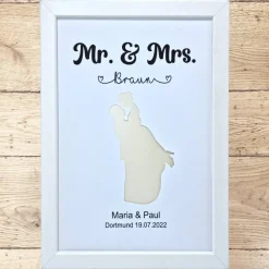 Geldgeschenk zur Hochzeit personalisiert Hochzeitspaar