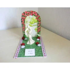 Geldgeschenk zur Hochzeit in Rot und Weiß – Geschenkidee Rosenbogen – Kreatives Hochzeitsgeschenk mit Geldversteck