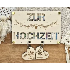 Geldgeschenk zur Hochzeit Karte personalisiert Hochzeitsgeschenk