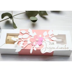 Geldgeschenk zur Jugendweihe, Geschenkverpackung mit Reagenzglas