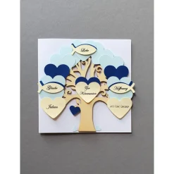 Geldgeschenk zur Kommunion, Karte zur Kommunion Junge,Geschenk Kommunion Junge, Klappkarte, personalisiert