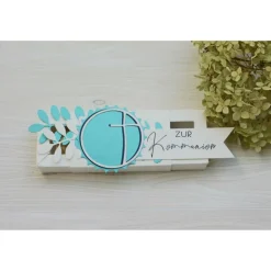 Geldgeschenk zur Kommunion, Geschenkbox im Reagenzglas, stilvolle Verpackungsidee